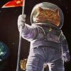 Aesthetic Astronaut Cat paint by numbers
