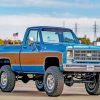 Aesthetic Blue Truck Paint by numbers