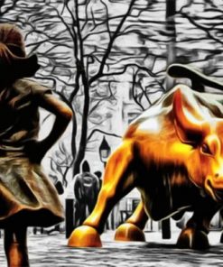 Fearless Girl Bull New York Paint by numbers