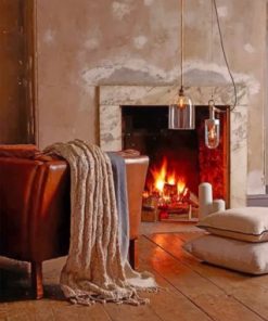 Aesthetic Fireplace Paint by numbers