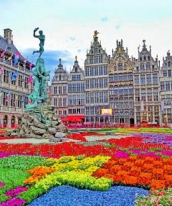 Antwerp Buildings Paint by numbers