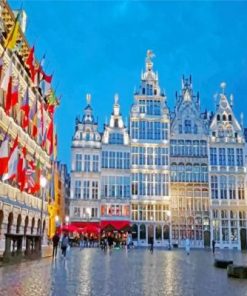 Antwerp Night Paint by numbers
