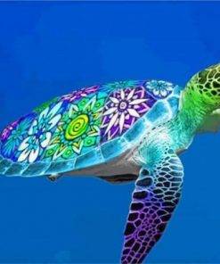 Artistic Sea Turtle Paint by numbers