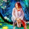 Asian Forest Girl Paint by numbers