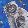 Astronaut Cat Animal paint by numbers