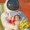 Astronaut Cat With Its Owner paint by numbers