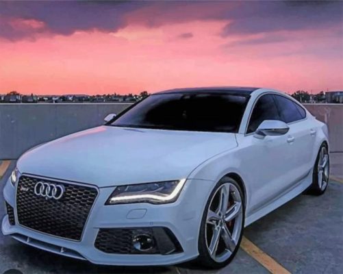 White Audi R8 Paint by numbers