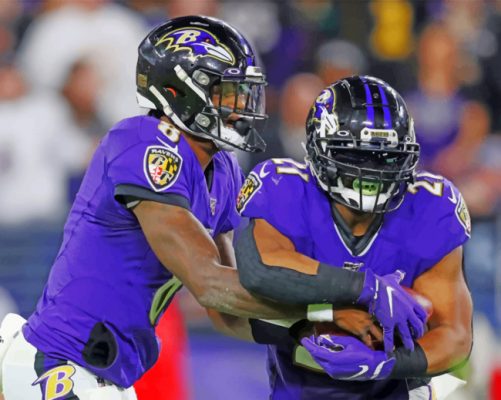 Baltimore Ravens Players Paint by numbers