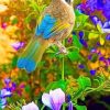 Beautiful Bird And Flowers Paint by numbers