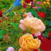 Beautiful Bird And Flowers Paint by numbers