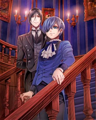 Ciel Phantomhive And Sebastian paint by numbers
