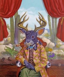 Black Jackalope Paint by numbers