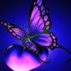 Blue Butterfly Heart Paint by numbers