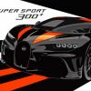 Bugatti Chiron Illustration paint by numbers