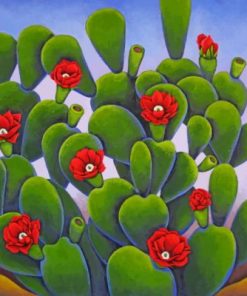 Cactus And Roses paint by numbers