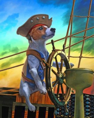 Captain Dog Paint by numbers