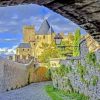 Chateau Comtal Castle Carcassonne paint by numbers