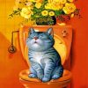 Cat Using Toilet Paint by numbers