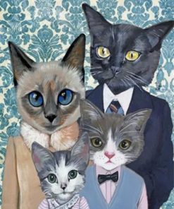 Cats Family paint by numbers