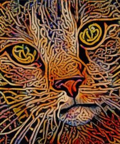 Celtic Knot Tabby Cat Paint by numbers