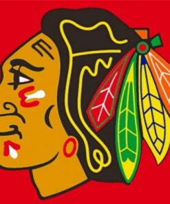 Chicago Blackhawks Logo Paint by numbers