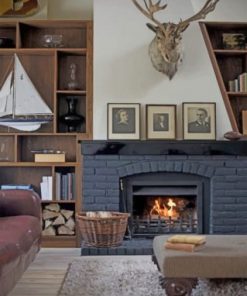 Classy Fireplace Paint by numbers