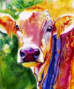 Colorful Abstract Cow Paint by numbers