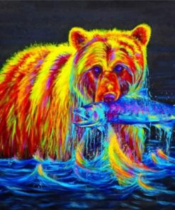 Colorful Bear Paint by numbers