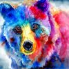 colorful grizzly Paint by numbers