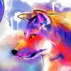 Colorful Wolf Paint by numbers