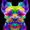Colorful Yorkshire Terrier Paint by numbers