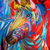 Colorful Zebra paint by numbers