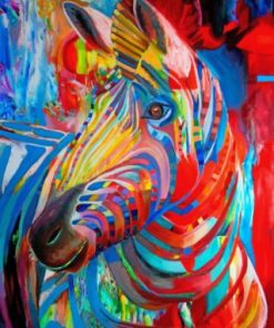 Colorful Zebra paint by numbers