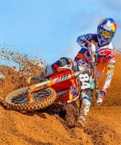 Cool Motorcycle Racer Paint by numbers
