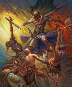 Death Dealer By Frank Frazetta paint by numbers