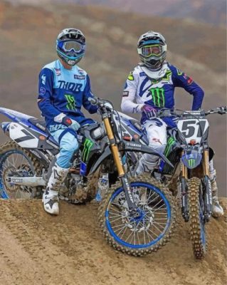 Dirt Bikes Paint by numbers