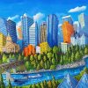 Edmonton Skyline Paint by numbers
