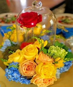 Enchanted Rose And Flowers Paint by numbers
