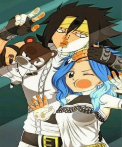 Gajeel Redfox And Juvia Lockser Paint by numbers