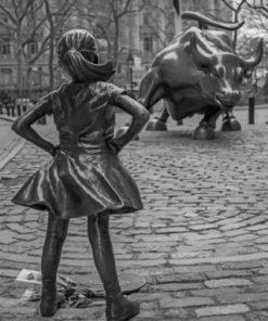 Fearless Girl Bull Paint by numbers