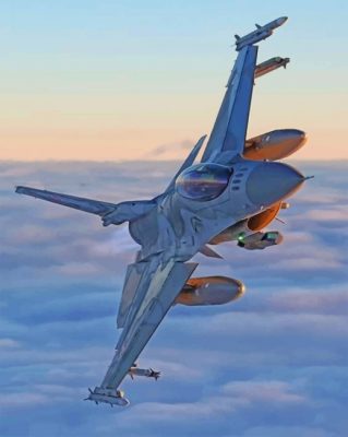 Fighter Jet Paint by numbers