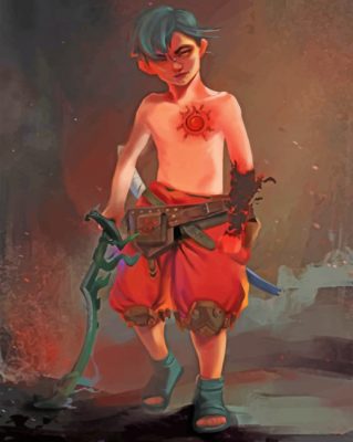 Fireboy Illustration Paint by numbers