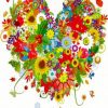 Floral Heart Paint by numbers