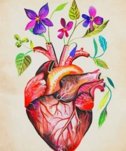 Floral Heart Paint by numbers