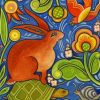 Folk Rabbit Animal Paint by numbers