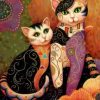 Folk Cats Paint by numbers