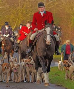 Aesthetic Fox Hunting Paint by numbers