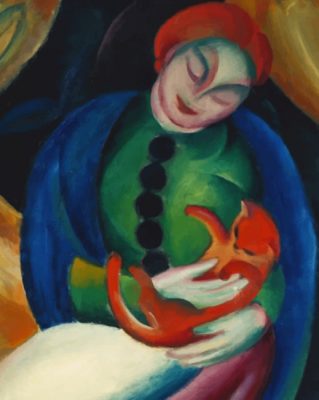 Girl with Cat II Paint by numbers