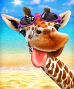Crazy Giraffe Paint by numbers