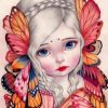 Girl And Butterfly Paint by numbers